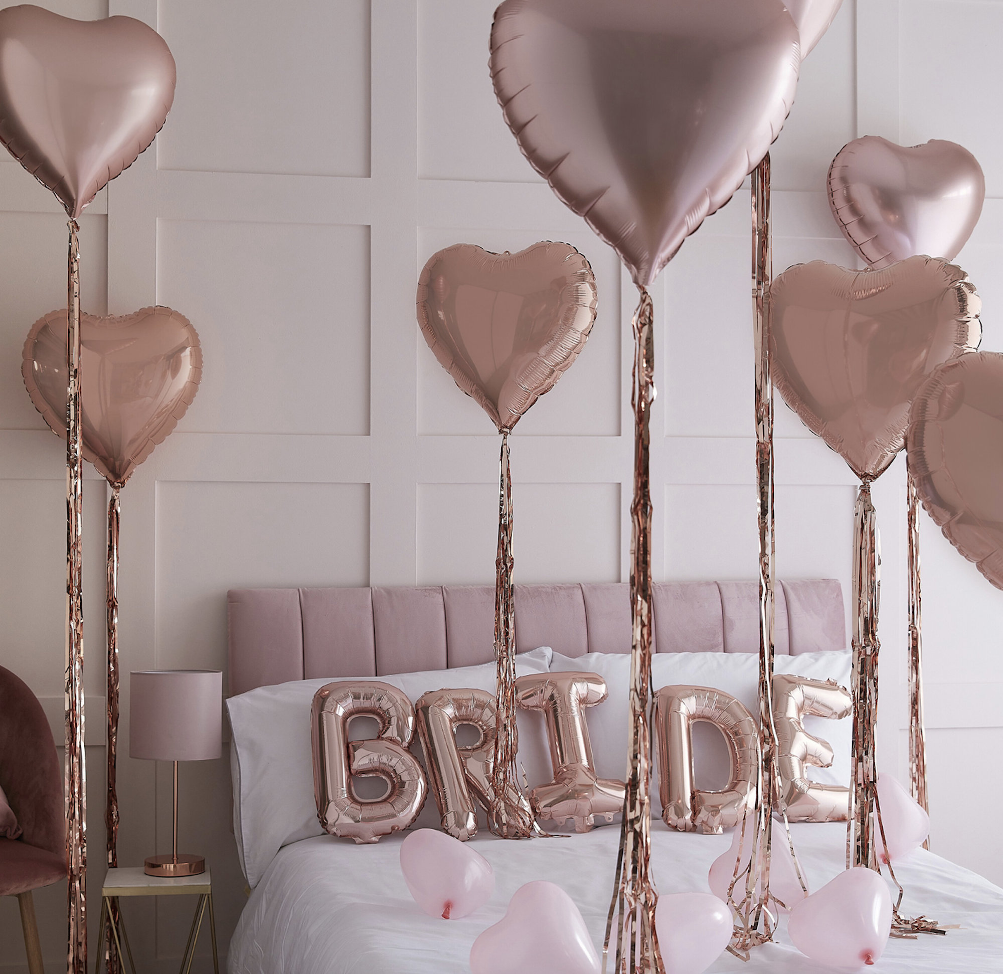 Rose Gold Bride and Heart Balloons Kit Hen Party Decorations ...