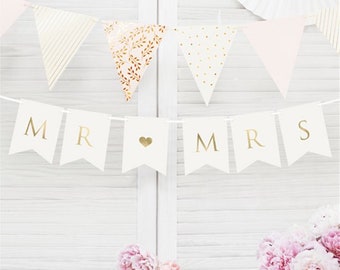 Mr and Mrs Sign, Wedding Banner, wedding Sign, Wedding Bunting, Wedding Accessories, DIY Wedding