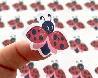 LadyBird Stickers, ladybug  planner stickers, laptop stickers, envelope seals, Journaling