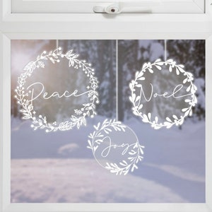 Christmas Window Display wreath, Christmas Decorations, Christmas Stickers, Holiday Season Decorations, Xmas Stickers, Holiday Time