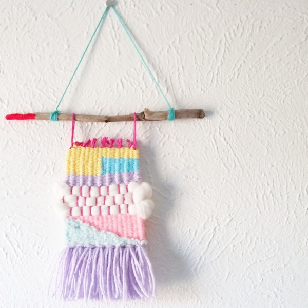 Marshmallow Dreams, wall hanging, wall decor, weave