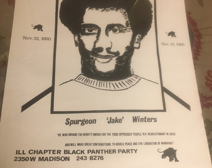 Vintage Spurgeon 'jake' Winters Black Panther Poster Etsy