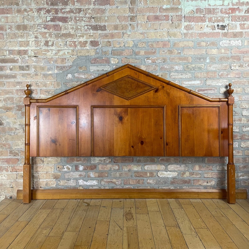 Vintage Baker Furniture King Size Headboard With Matching End Etsy