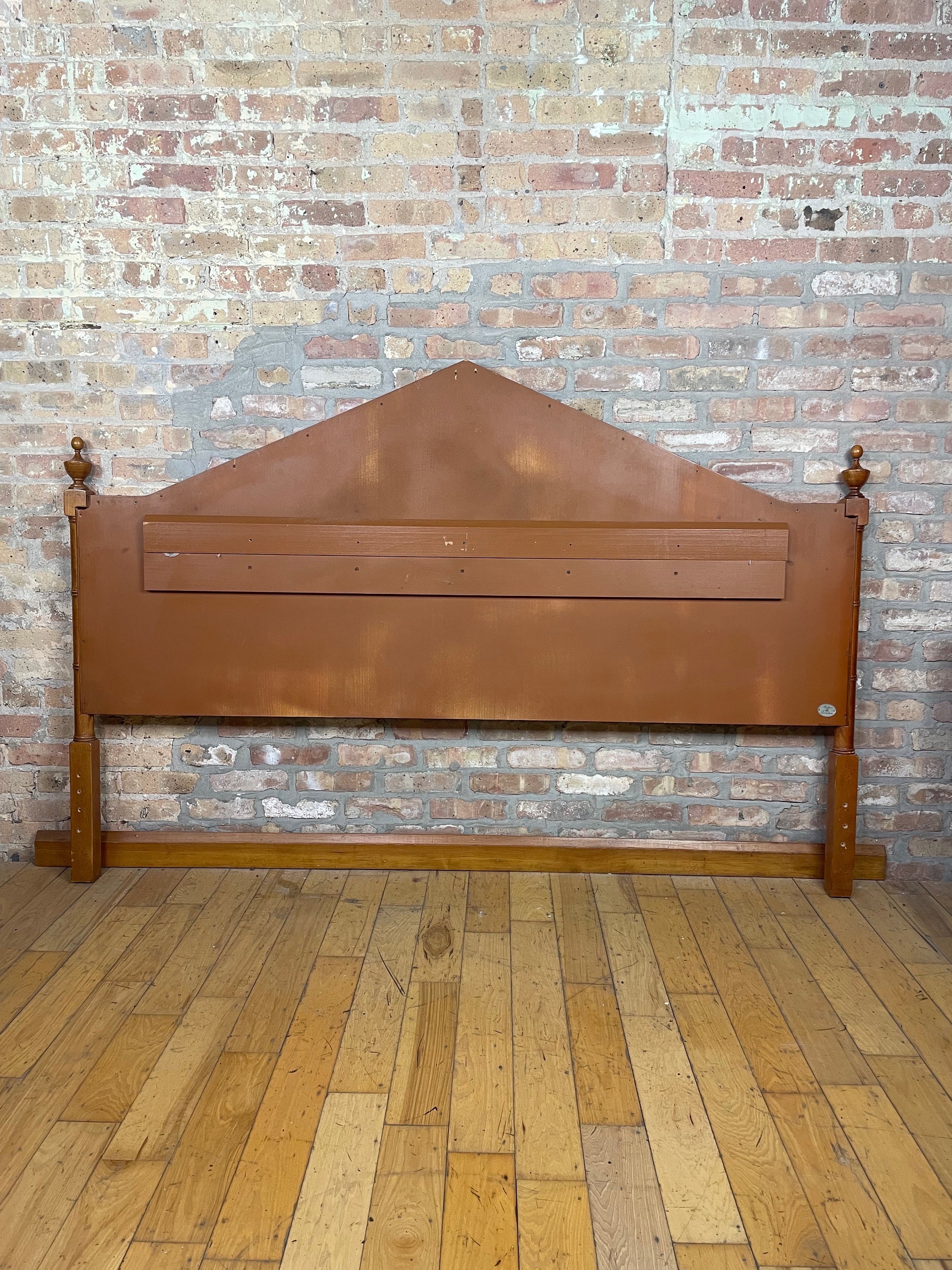 Vintage Baker Furniture King Size Headboard With Matching End Etsy