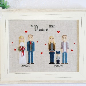 Anniversary gift for men Farmhouse frame Cotton anniversary gift her Linen anniversary for him Wedding anniversary Present for wife, husband