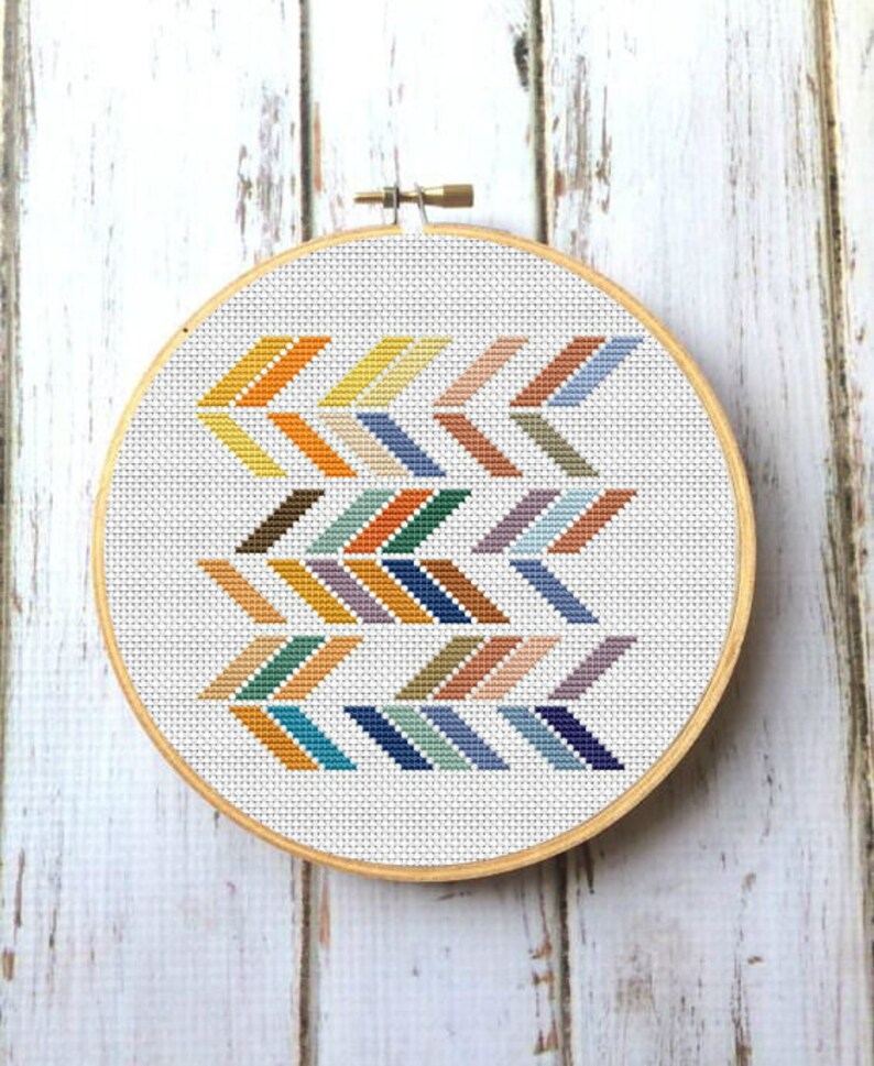 Geometric Modern Cross Stitch Pattern Modern Cross Stitch Etsy