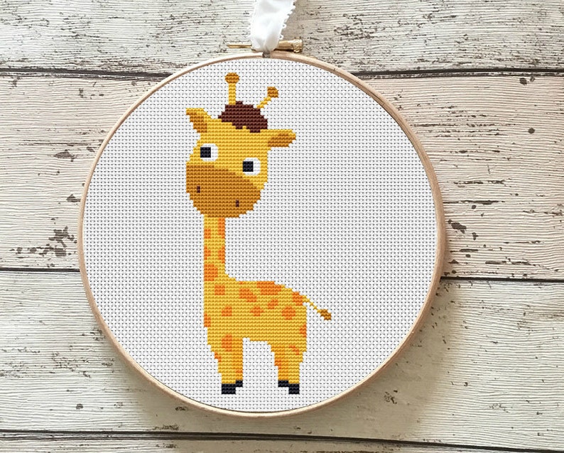 Baby Giraffe Nursery Cross Stitch Pattern Safari Animals Etsy