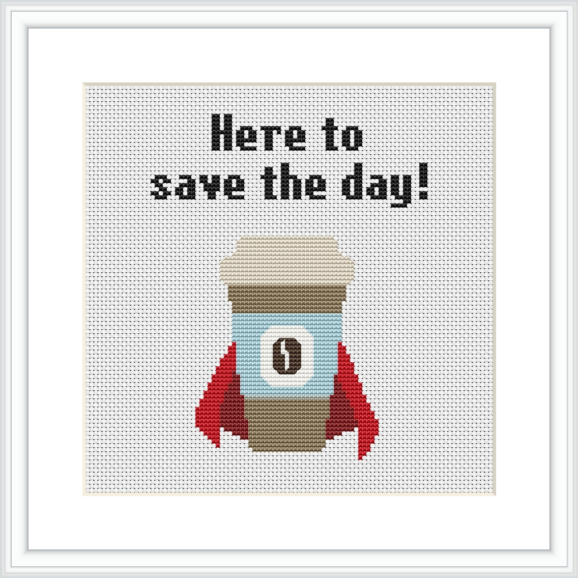 Coffee Cross stitch pattern PDF Easy cross stitch Gift for Etsy