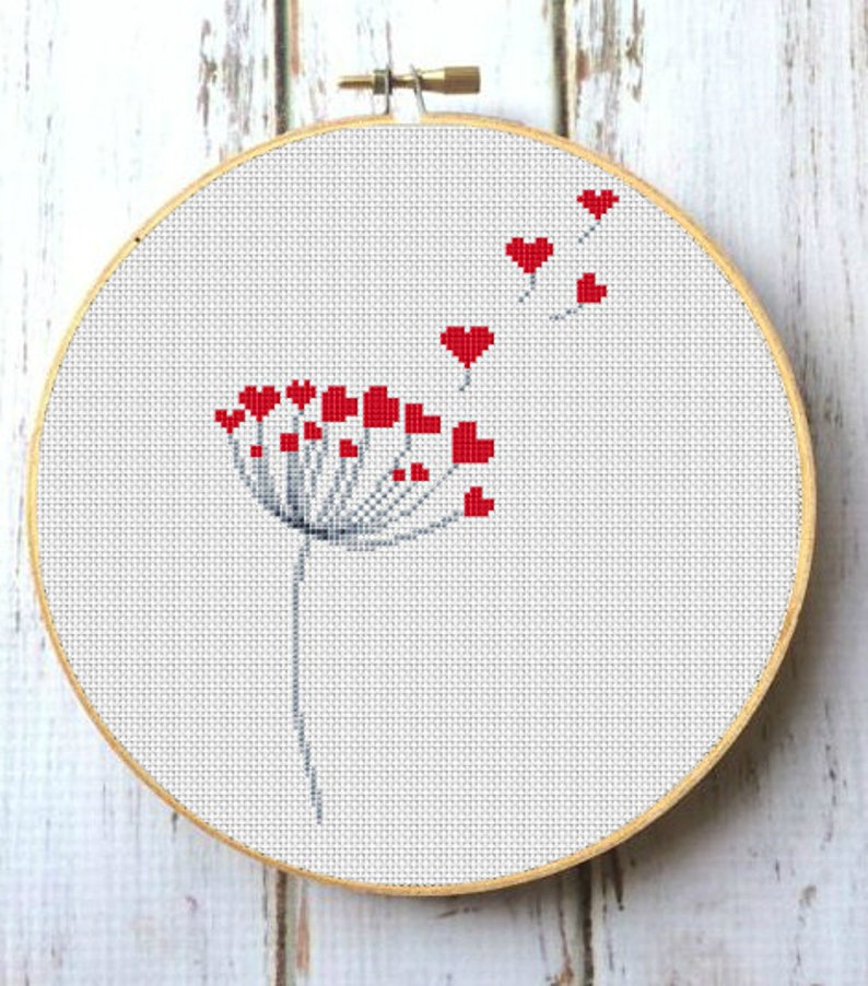 Dandelion Cross Stitch Pattern Counted cross stitch pattern | Etsy