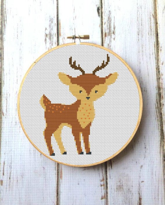 Woodland Animals Nursery Cross Stitch Pattern Woodland nursery Etsy