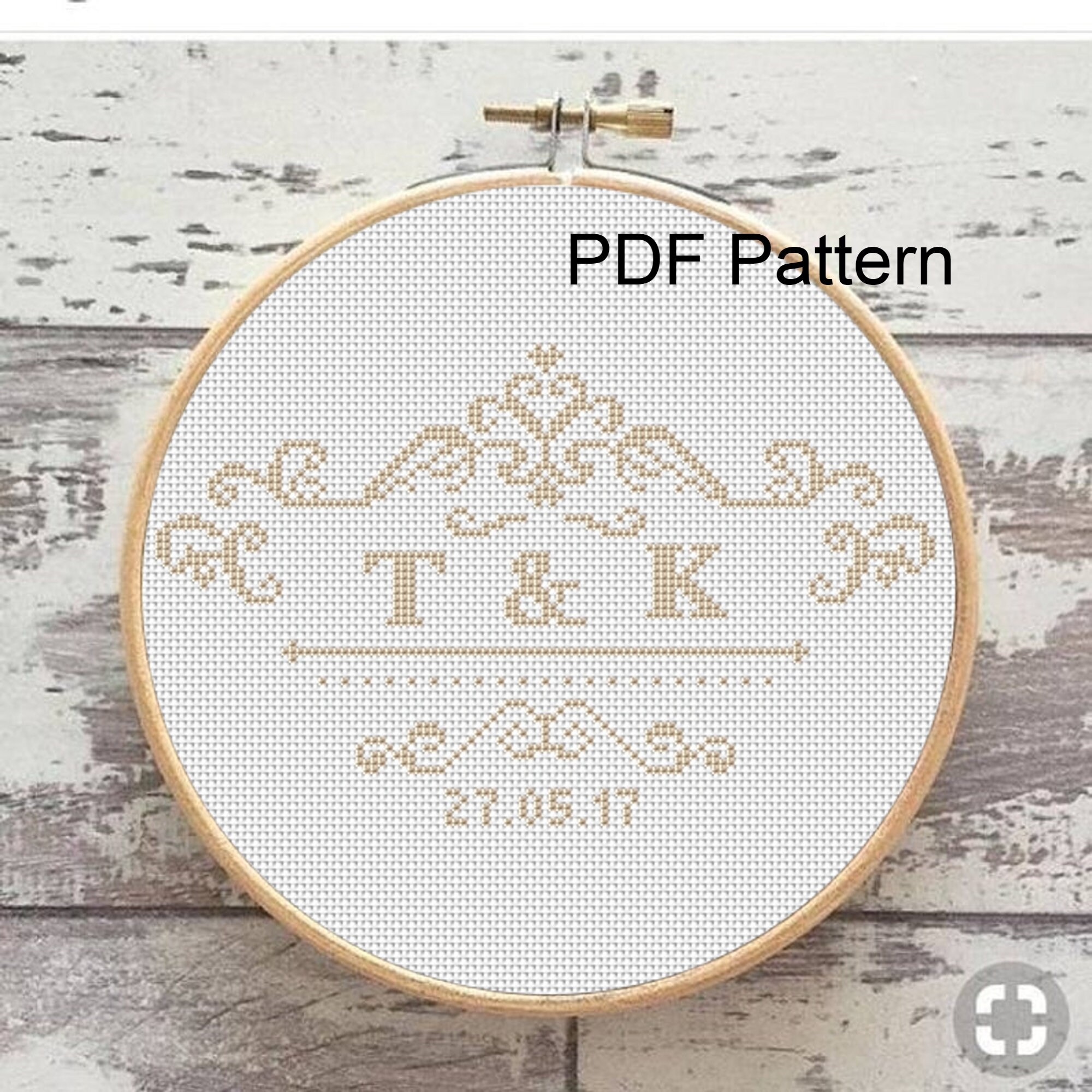 Wedding Cross Stitch Pattern PDF Personalized Wedding Gifts Instant ...