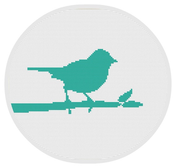 Bird Silhouette Cross Stitch Pattern Modern Cross Stitch Pattern Bird Cross Stitch Pattern Cute Cross Stitch Pattern Silhouette Pattern X009 - 
