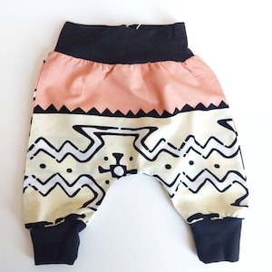 African fabric baby apparel, Pants from wax print, Kids&#39; ankara trousers, Unisex African newborn clothes, Bogolan clothing