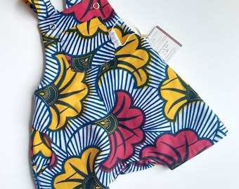 African Print Baby Romper, Girls Ankara Outfit