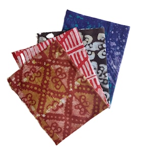 Fascio di tessuti africani, batik tie-dye, tessuto fat quarter, ghana batik, stampa a cera, fasci di tessuto, 1 iarda