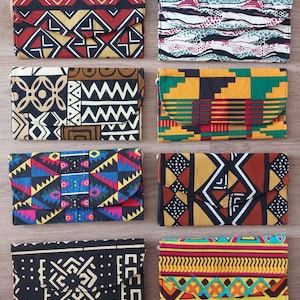 Wax print wallet, Ankara purse, African print coin case, Zipper wallet, Bogolan purse, Kente wallet, Tribal pattern, African textile