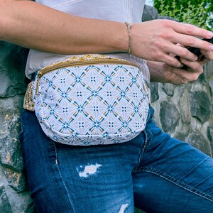 Boho Crossbody Bag | Festival Funny Pack | Bohemian Style Waist Bag | Ethnic Print Waist Bag | Vegan Bag