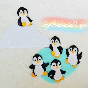 Five little penguins Felt Story/Circle Time/Winter theme Flannel Board/Preschool/Creative Play/Teaching Resource/counting fun/Creative Play