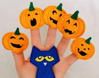 Pumpkin finger puppets clearance