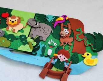 Farm Felt Book/Forest Busy Activity Book/Flannel Board Story/Animal Learning/Teaching Resource/Educational Activity/Gift/Quiet book/Kid gift