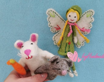 Little Bunny Foo Foo Finger Puppet Set/Felt Story/Nursery Rhyme/Pretend PlayFelt/Finger puppet/Preschool/Circle Time/ECE/Imaginative Play