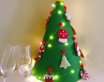 3D Christmas tree Fabric/Felt ornaments/Christmas decor/Gift/Early Learning/Preschool Toy/Christmas ornament/Tabletop Advent Calendar