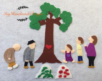 The Giving Tree Flannel Board Sets/Felt Story/Circle Time/Educational/Imagination/Preschool/Creative Play/teaching resource/Learning