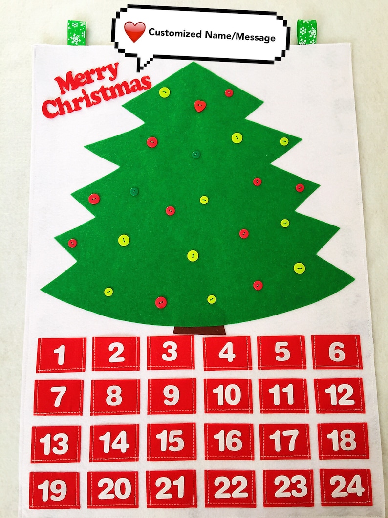 Kubla crafts stuffed oh christmas tree fabric advent calendar