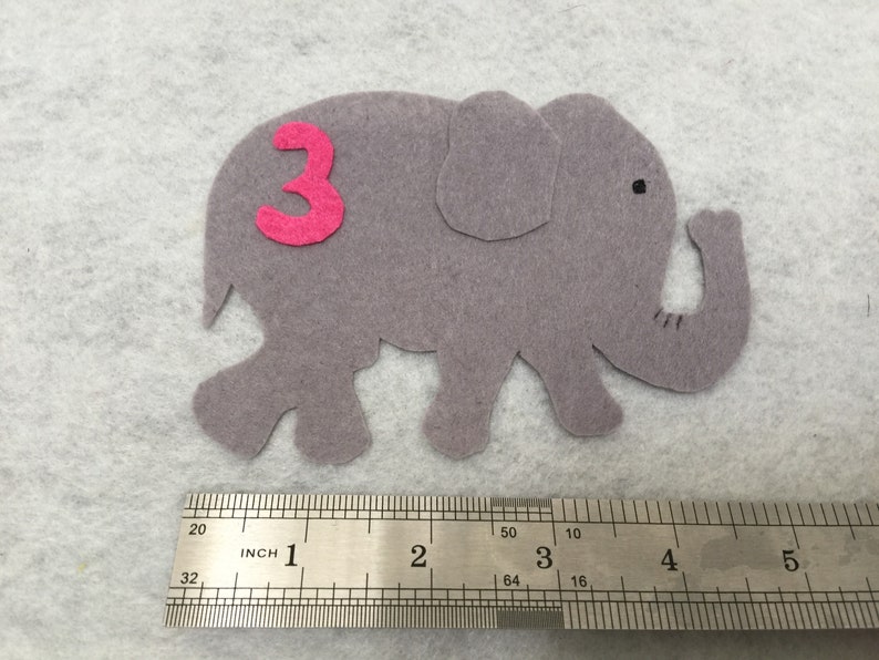 5 Elephants Went Out to Play Felt Story/5 Elephants Bathtub Flannel ...