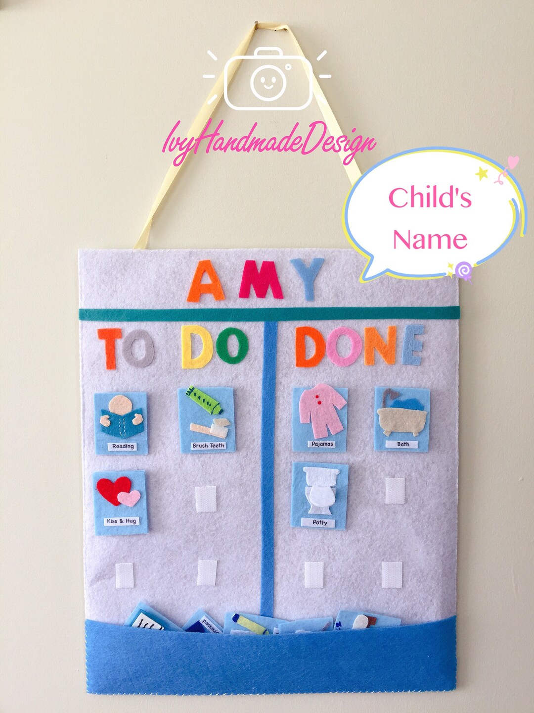 Felt Children's Rhythm Wall Hanging Chart Board/routine Chart/teaching