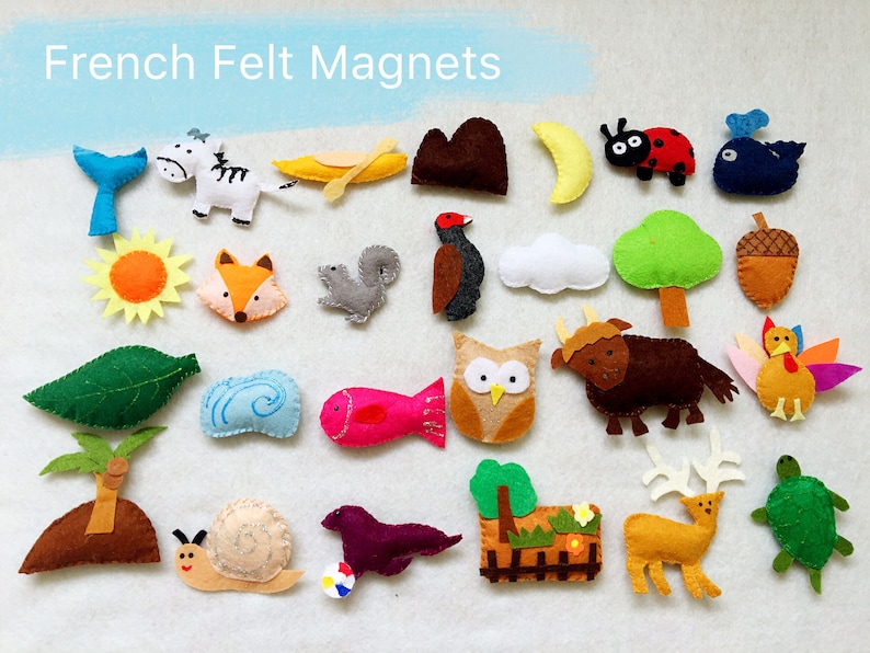 Felt ALPHABET With Appropriate Items/french/english Etsy