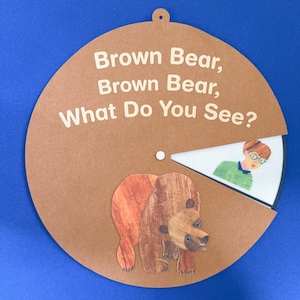 Brown Bear Brown Bear What Do You See Flannel Felt Story/Preschool/wheel Story/Colors/Circle Time/Bear Theme/Teaching Resource/Felt Animals