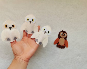 フクロウの赤ちゃんのフェルトストーリー/赤ちゃんフクロウの指人形/フランネルボード/ECE/幼稚園/サークルタイム/ストーリータイム/教師用リソース/創造的な遊び/子供への贈り物
