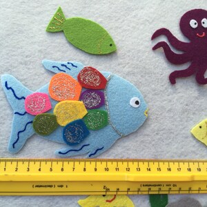 The Rainbow Fish Children Story Flannel Board Story Felt Set/felt Board ...