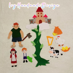 Jack And The Beanstalk Giant felt story/Flannel board/Creative Play/Circle time/Teaching resource/Dramatic Play/Nursery rhyme/ECE Kid/retell