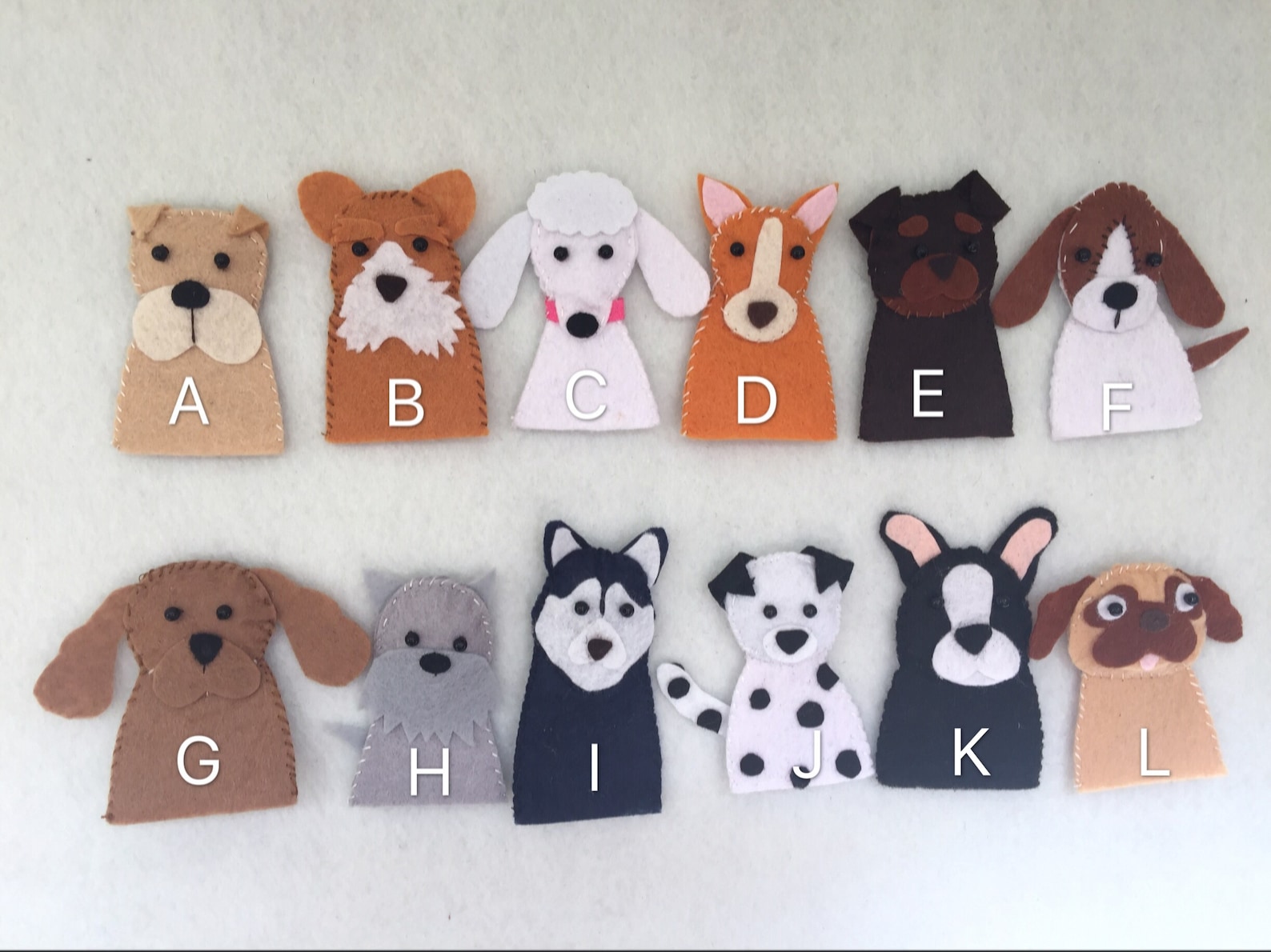 Dog Felt Finger Puppet/custom Your Dog/personalized Etsy