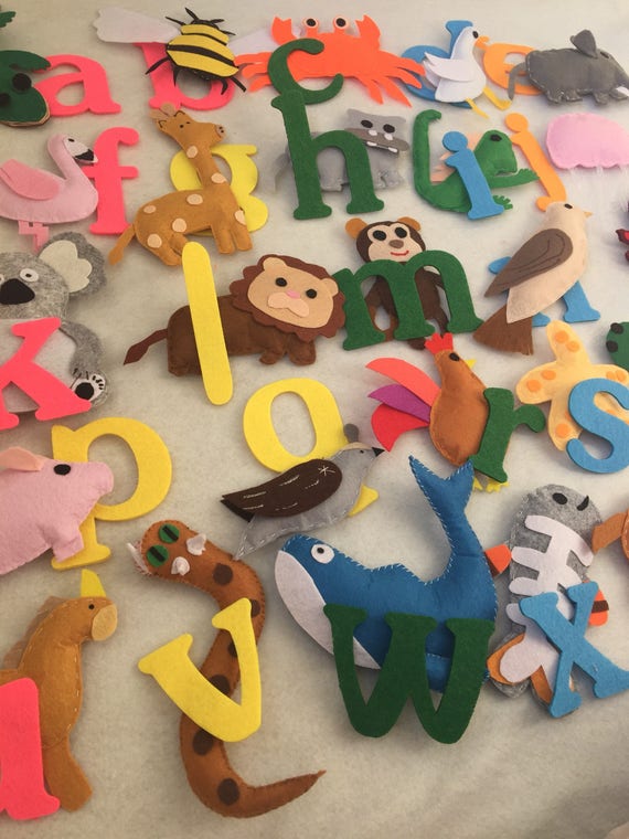 Abc Alphabet Animal/alphabet and Matching Animals Felt - Etsy Ireland Abc Alphabet Animal/alphabet and Matching Animals Felt - Etsy Ireland