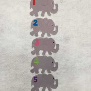 5 Elephants Went Out to Play Felt Story/5 Elephants Bathtub Flannel ...