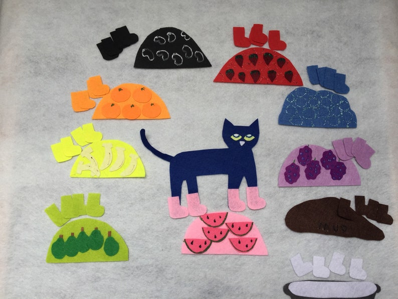 Pete the cat I Love My White Shoes Felt Board Story/Flannel Etsy