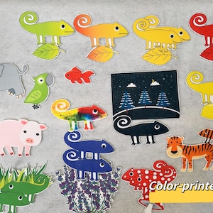 A Color of His Own/Chameleon Flannel Felt Board Story/Felt Story/Circle Time/Flannel Board/Imagination/Color/teaching resource/Animals/kid