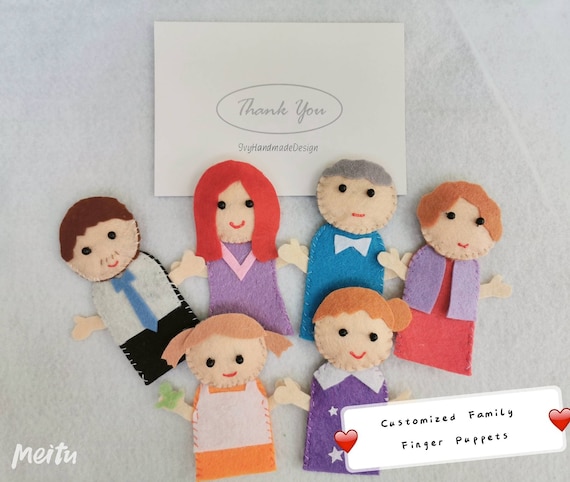 Family Finger Puppet/handmade Happy Family Felt Finger Puppets/diy/daddy  Finger/mommy Finger/felt Story/circle Time/puppet Set/customized - Etsy  Denmark