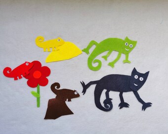 The Mixed Up Chameleon Felt Story Flannel Etsy