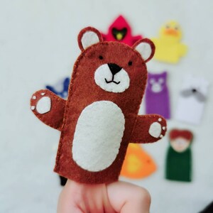 Brown Bear What Do You See Finger puppet Flannel Felt Story/Eric Carle/Felt Animal Toys/Educational Toy/Colors/Circle Time/Teaching Resource image 5