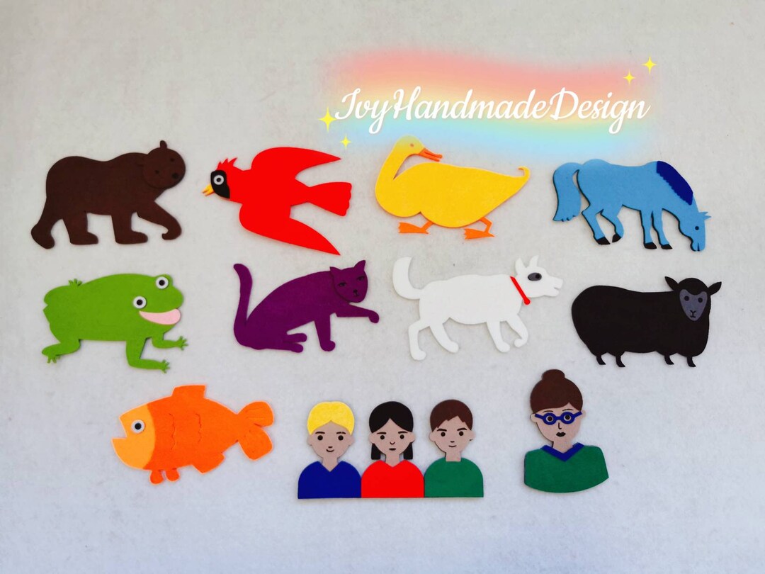 Buy Brown Bear Brown Bear What Do You See Flannel Felt Story/laser Cut ...