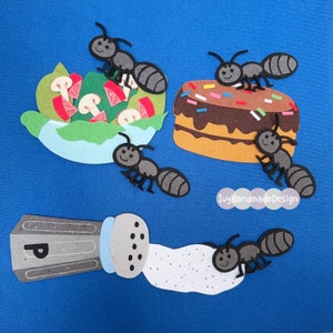 Five Hungry Ants Felt Set/The Ants Go Marching/Teacher Resource/Felt board Activity/Flannel Board/Imagination/Creative Play/Counting