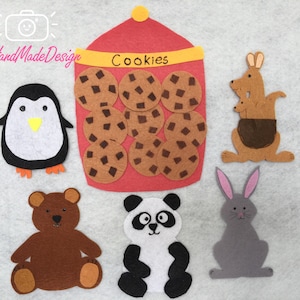 Who Stole the Cookie from the Cookie Jar Felt Story/Flannel board/Preschool/Circle Time/Teaching Resource/Felt Animals/ECE/Dramatic play