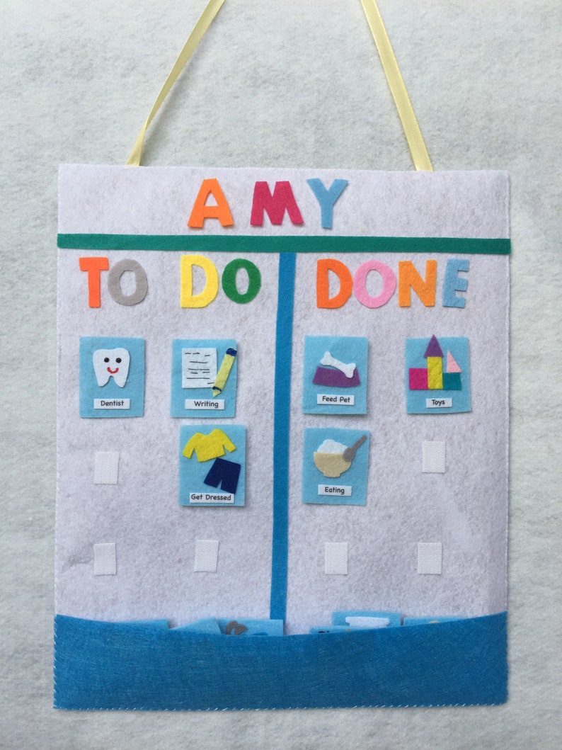 Felt Children's Rhythm Wall Hanging Chart board/Routine Etsy