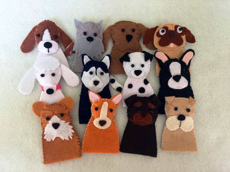 Dog Felt Finger Puppet/custom Your Dog/personalized Etsy