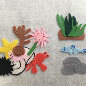 A House for Hermit Crab Flannel Felt Board Story/Flannel Board/Imagination/Preschool/Creative Play/teaching resource/Felt Board Activity image 2