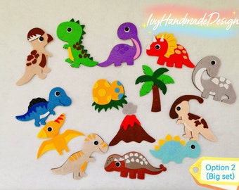 Dinosaurs felt play set/brachiosaurus/trex Flannel Board/Imagination/Preschool/Creative Play/teaching resource/ece/circle time/counting/kid